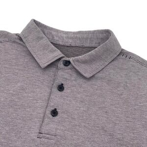 Lululemon Polo Shirt Mens Heathered Purple Short Sleeve Athleisure Size XS